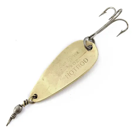 Vintage Luhr Jensen Les Davis Hotrod, 2/5oz brass fishing spoon #18495