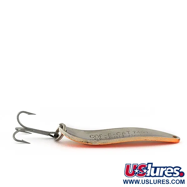 Vintage  Eppinger Dardevle Cop-E-Cat 7400, 2/3oz glow orange fishing spoon #18499