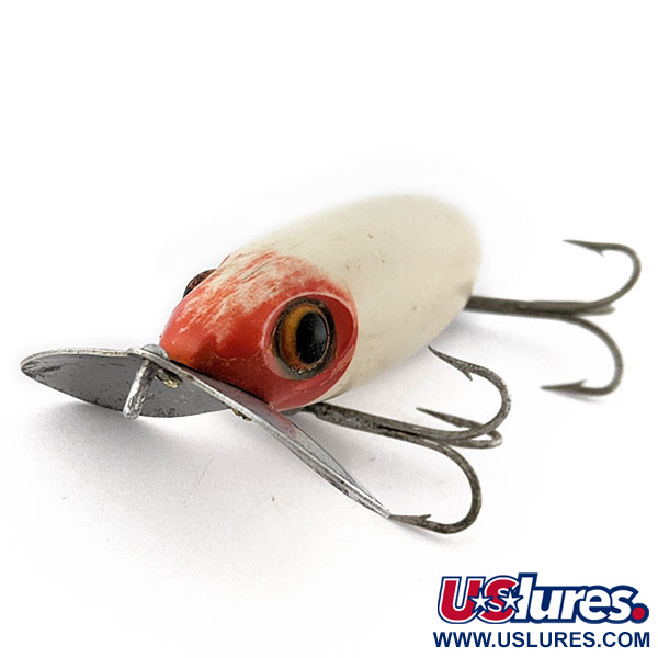Arbogast Jitterbug Topwater Fishing Lure 2 1/2 Black Wounded Red Eye G600-B