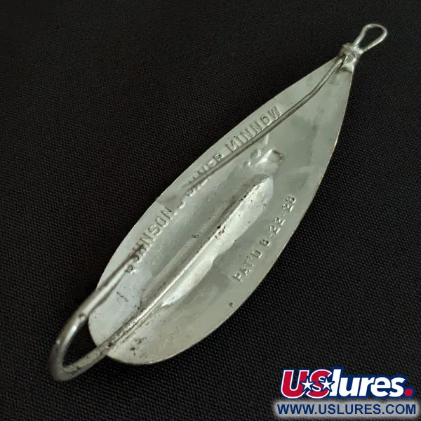 Vintage   Johnson Silver Minnow, 2/5oz silver/gold fishing spoon #18516