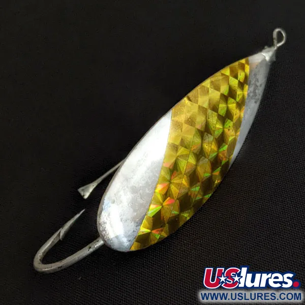 Vintage   Johnson Silver Minnow, 2/5oz silver/gold fishing spoon #18516