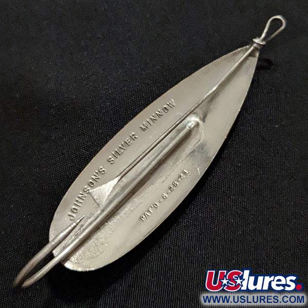 Vintage   Johnson Silver Minnow, 3/4oz silver fishing spoon #18519