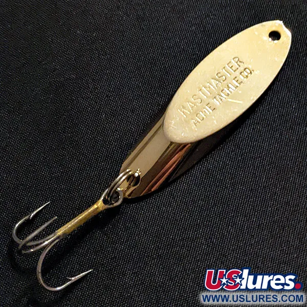 Vintage Acme Kastmaster, 1/2oz gold fishing spoon #18521