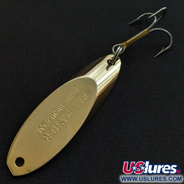 Vintage Acme Kastmaster, 1/2oz gold fishing spoon #18521