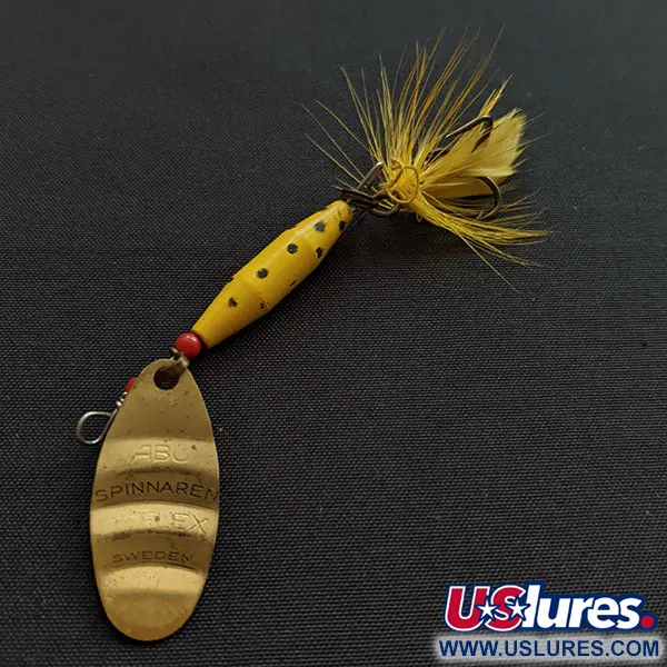 Vintage Abu Garcia Abu Reflex, 1/4oz yellow/black spinning lure #18526