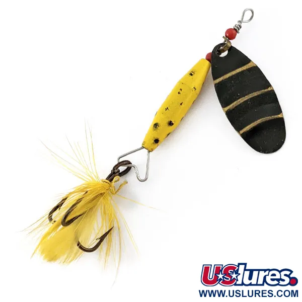 Vintage Abu Garcia Abu Reflex, 1/4oz yellow/black spinning lure #18526