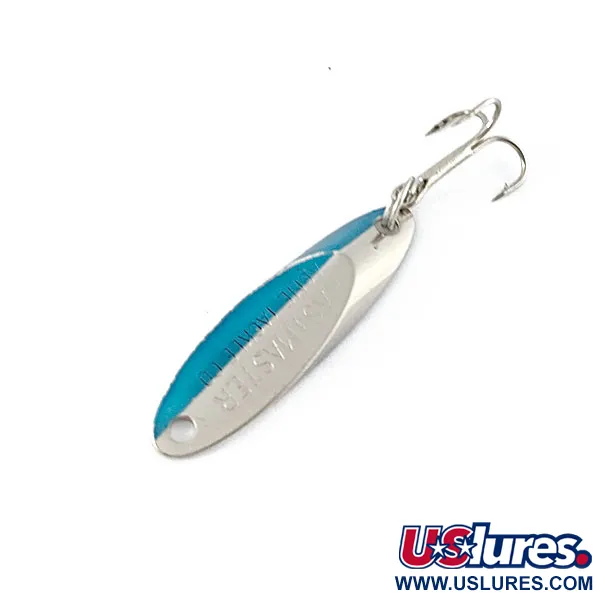 Vintage Acme Kastmaster, 1/8oz nickel/blue fishing spoon #18528
