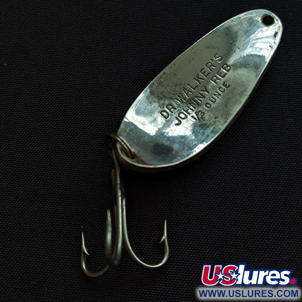 Vintage  Johnny Walker Dr.Walker's Johnny REB, 1/3oz silver crystal fishing spoon #18542