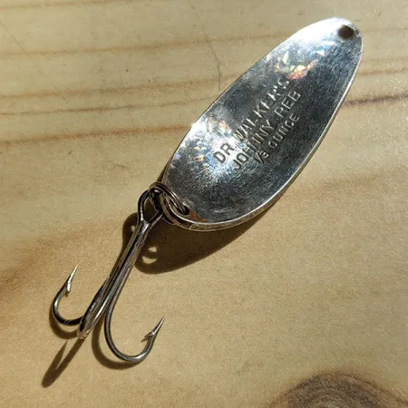 Vintage Johnny Walker Dr.Walker's Johnny REB, 1/3oz silver crystal fishing spoon #18542
