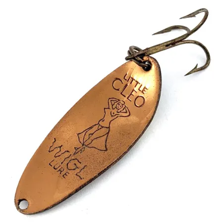 Vintage Seneca Little Cleo (Hula Girl), 1/3oz copper/black/yellow fishing spoon #18543