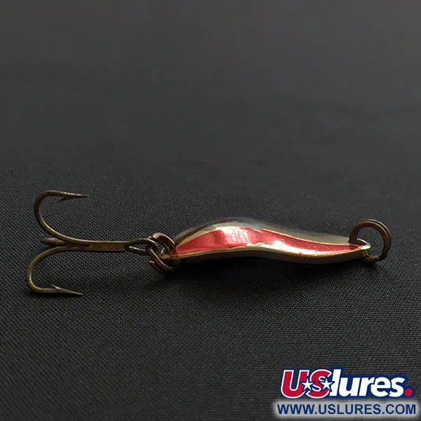 Vintage Seneca Little Cleo, 3/16oz gold/red fishing spoon #18550