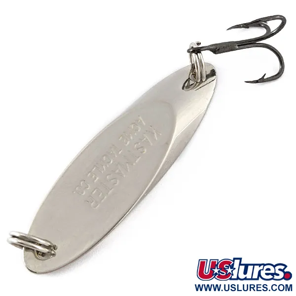 Vintage Acme Kastmaster, 1/4oz nickel fishing spoon #18557