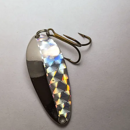 Vintage Eppinger Dardevle Devle-Dog 5300, 1/3oz nickel/hologram fishing spoon #18566