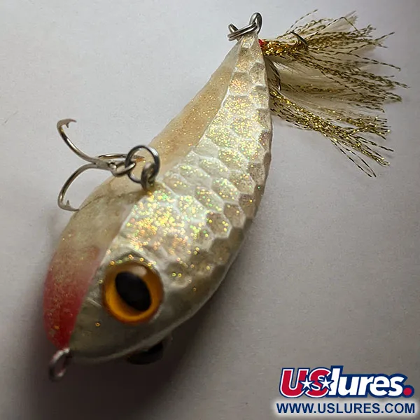 Vintage  Renosky Lures Renegade Crystalina Crippled Shad, 2/5oz pearl fishing lure #18572