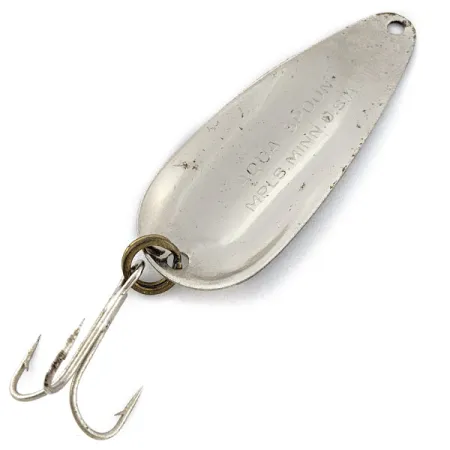 Vintage Nebco Aqua spoon, 1/3oz black/white/nickel fishing spoon #18574