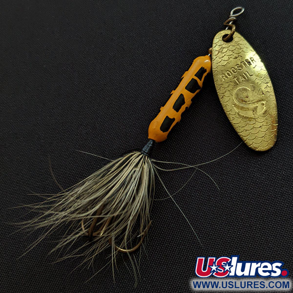 Vintage Yakima Bait Worden's Original Rooster Tail, 1/4oz gold fishing lure  #18575