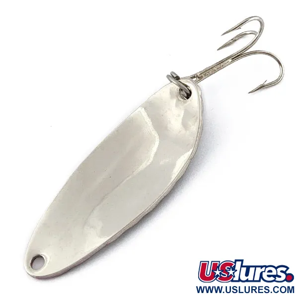 Vintage Acme Little Cleo bubbles, 1/3oz black/nickel/purple fishing spoon #18579