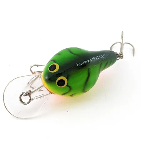 Vintage Bagley Fat Cat DFC2, 1/3oz H69T (hot tiger) fishing lure #21520