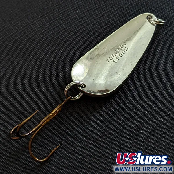 Vintage Acme Tornado Spoon, 1/4oz nickel fishing spoon #18606