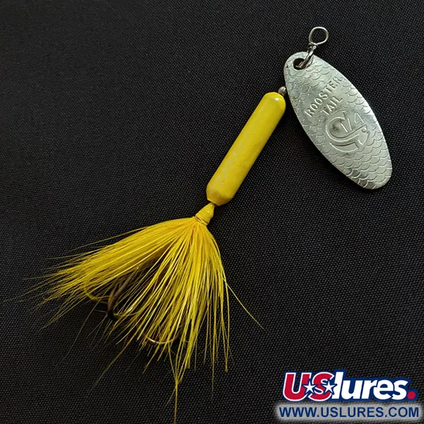 Vintage  Yakima Bait Worden’s Original Rooster Tail, 1/4oz silver spinning lure #18610