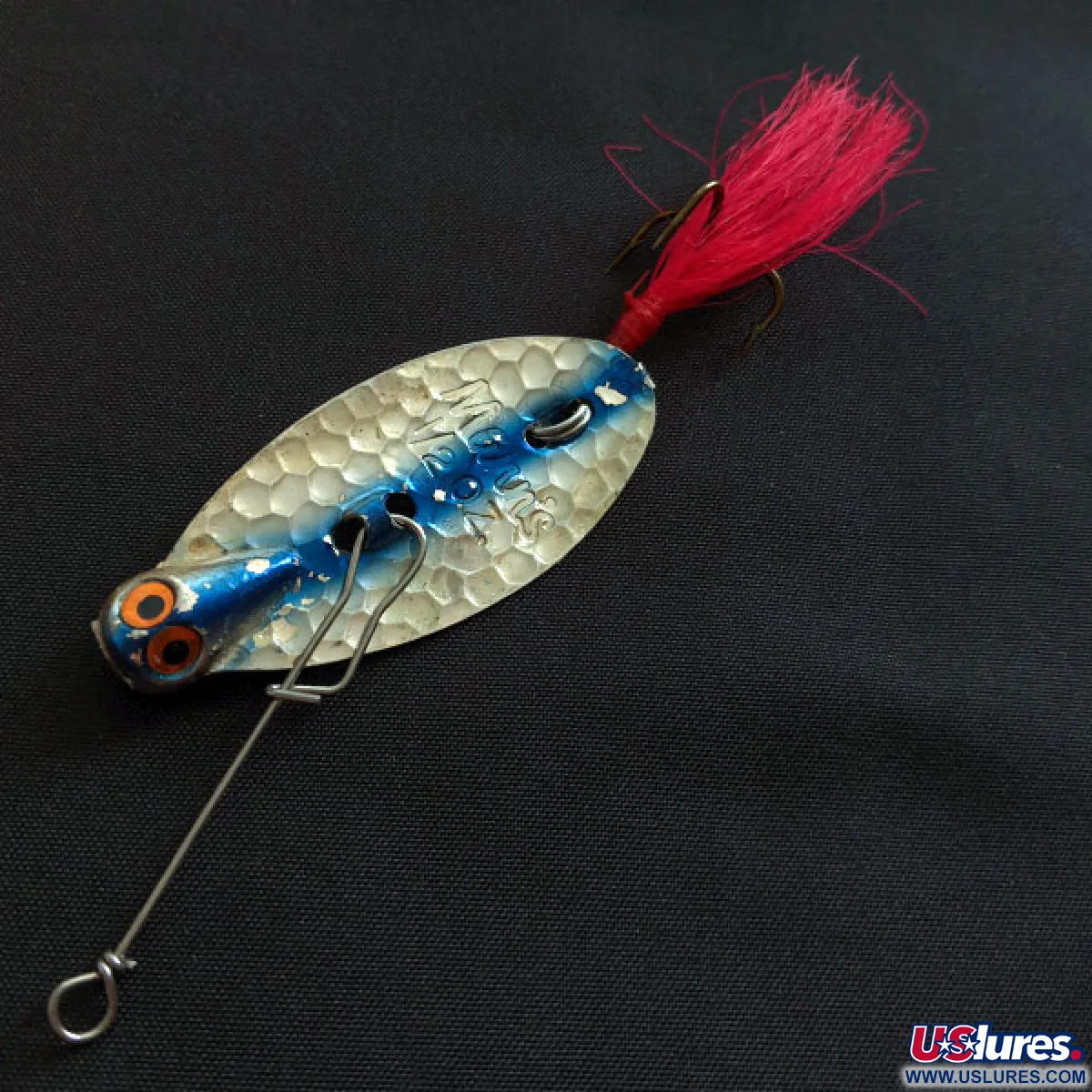 ルアー・フライ Mann dancer Vintage Mann's Bait Mann's Dancer, 1/2oz nickel/blue spinning lure