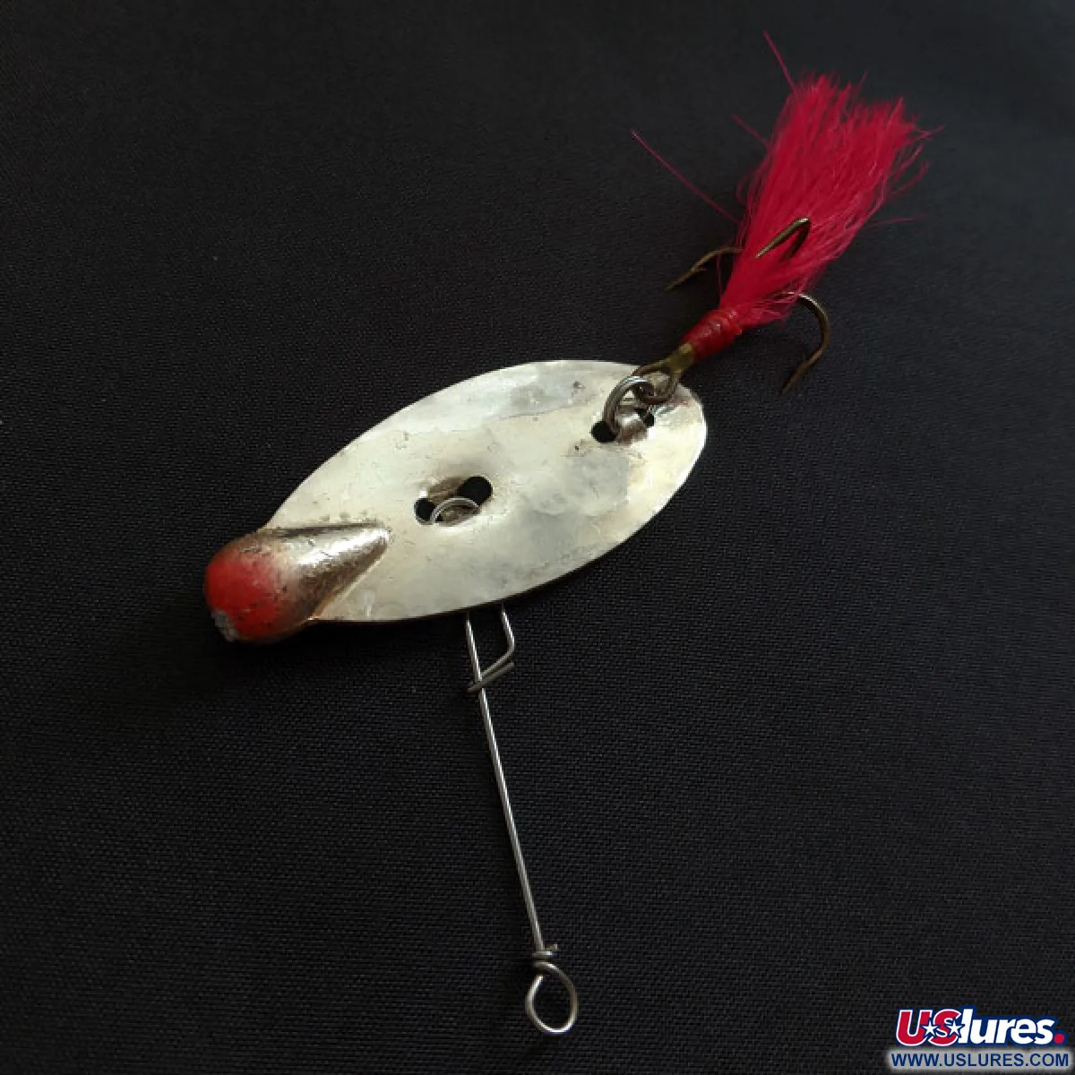 Vintage Mann's Bait Mann's Dancer, 1/2oz nickel/blue spinning lure