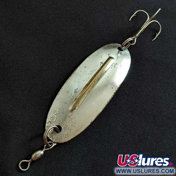 Vintage Williams Wabler W50, 1/2oz silver fishing spoon #18619