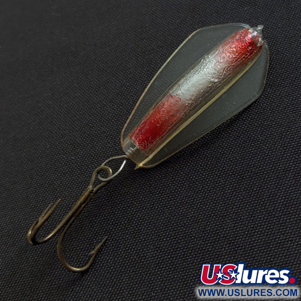 Vintage Lofty's Lures Lofty's Cobra, 3/16oz silver/red fishing spoon #18865
