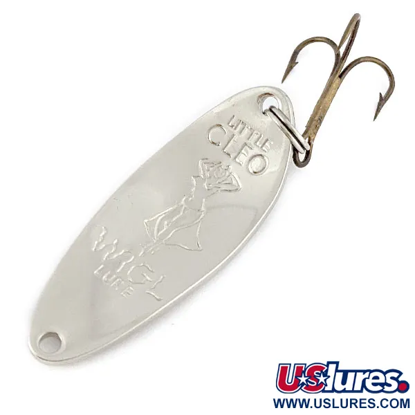 Vintage Seneca Little Cleo (Hula Girl), 1/3oz nickel fishing spoon #18621