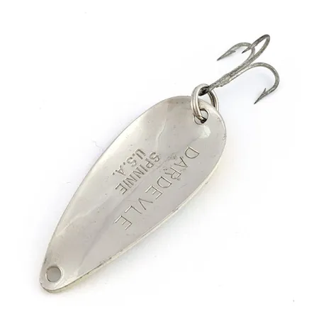 Vintage Eppinger Dardevle Spinnie, 1/3oz Pearl fishing spoon #18623