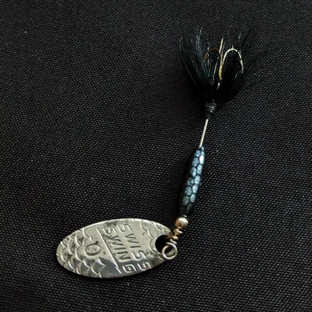 Vintage Renosky Lures Swiss Swing 0, 1/16oz nickel spinning lure #18635