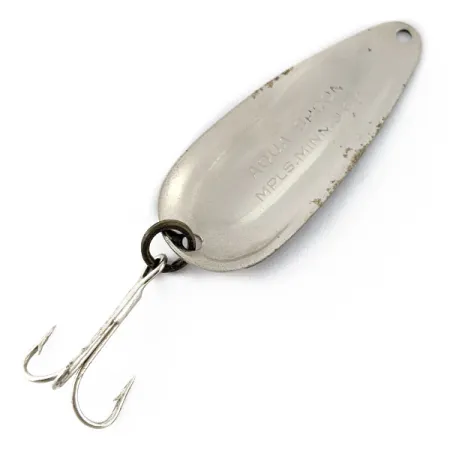 Vintage Nebco Aqua spoon, 1/3oz black/white/nickel fishing spoon #18639