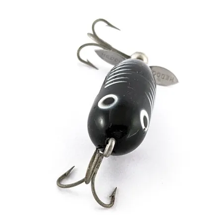 Vintage Heddon Tiny Torpedo, 1/4oz black fishing lure #18645