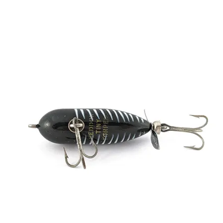 Vintage Heddon Tiny Torpedo, 1/4oz black fishing lure #18645