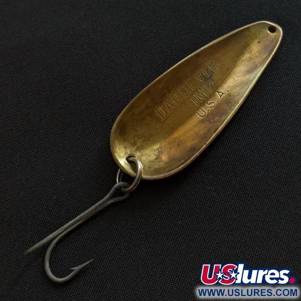 Vintage  Eppinger Dardevle Imp, 2/5oz Ladybug/brass fishing spoon #18648