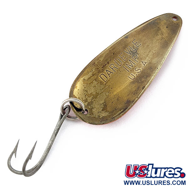Vintage Eppinger Dardevle Imp, 2/5oz Ladybug/brass fishing spoon #18648