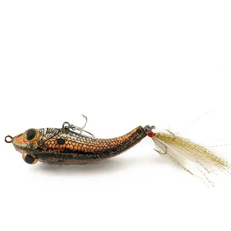 Vintage Renosky Lures Renegade Crystalina Crippled Shad, 2/5oz brown fishing lure #18654
