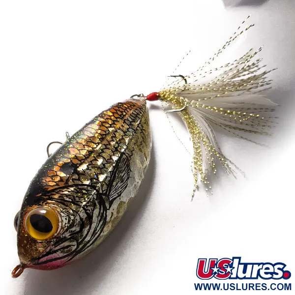 Vintage  Renosky Lures Renegade Crystalina Crippled Shad, 2/5oz brown fishing lure #18654