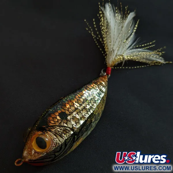 Vintage  Renosky Lures Renegade Crystalina Crippled Shad, 2/5oz brown fishing lure #18654