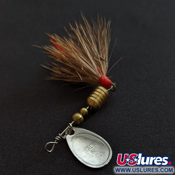 Vintage  Other Angler Makes Fish Mad, 3/32oz nickel spinning lure #18659