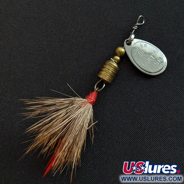 Vintage  Other Angler Makes Fish Mad, 3/32oz nickel spinning lure #18659