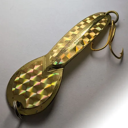 Vintage Glen Evans Loco 4, 3/4oz gold fishing spoon #18670