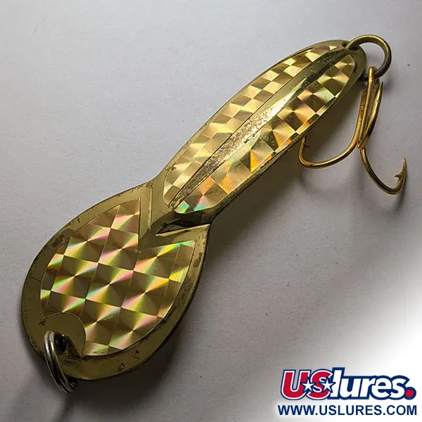 Vintage Glen Evans Loco 4, 3/4oz gold fishing spoon #18670