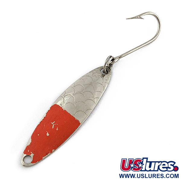 Vintage  Luhr Jensen Needlefish 1, 1/16oz nickel/red fishing spoon #18671