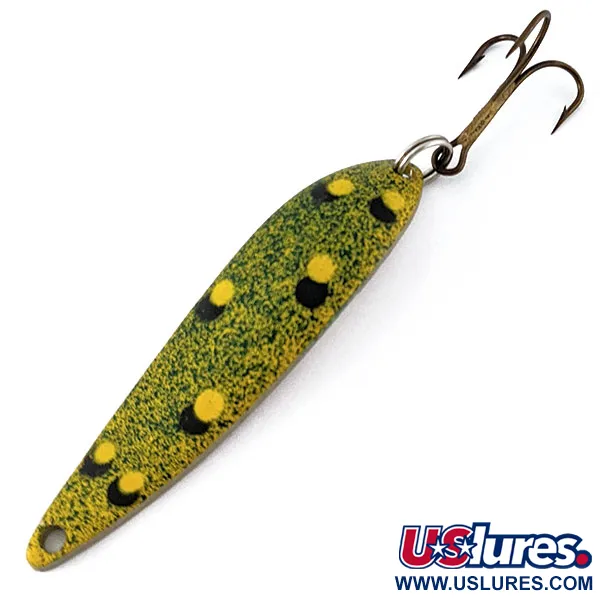 Vintage Acme Fiord Spoon  Lightning (1950s), 2/5oz frog fishing spoon #18685