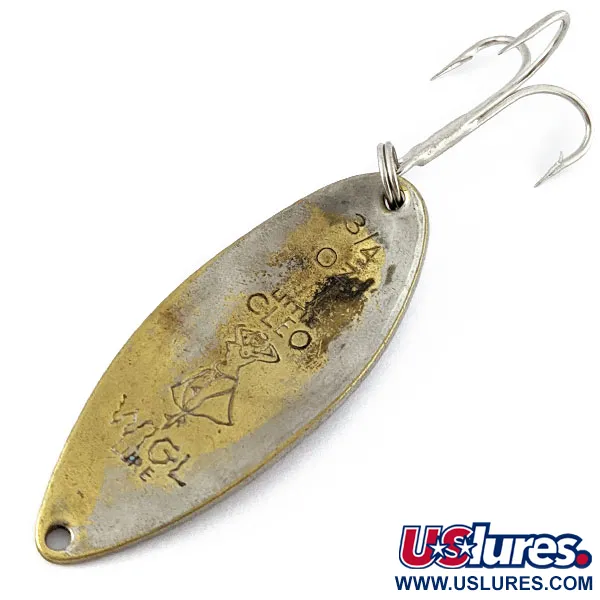Vintage  Seneca Little Cleo (Hula Girl), 3/4oz gold/nickel fishing spoon #18688