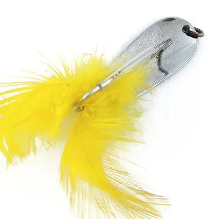 Vintage Tony Accetta HOBO , 2/5oz nickel/yellow fishing spoon #18693