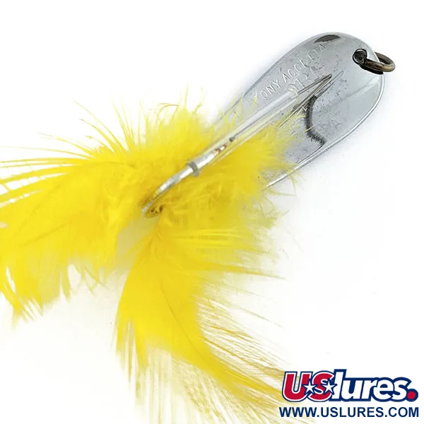 Vintage   Tony Accetta HOBO , 2/5oz nickel/yellow fishing spoon #18693