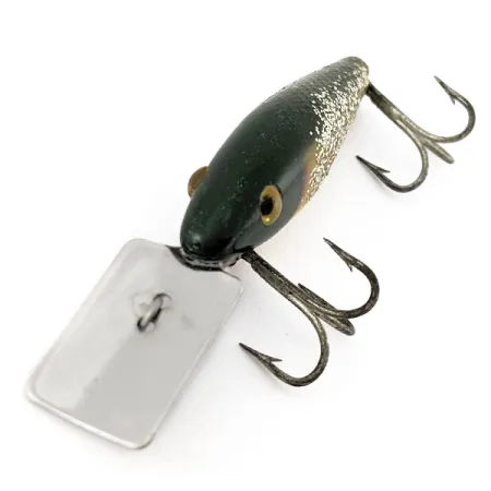 Vintage L&S Bait Mirro lure L&S Mirrolure Shiner Minnow Model 20 Sinker, 1/4oz silver flash fishing lure #18704