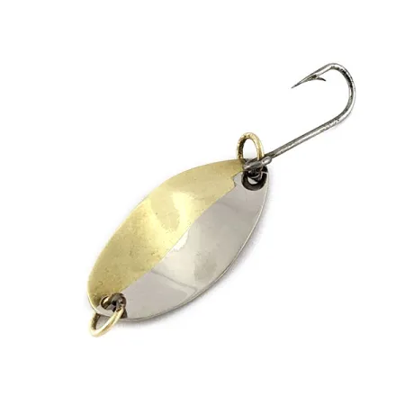 Vintage Yakima Bait  Worden's F.S.T 00, 3/64oz nickel/gold fishing spoon #18715